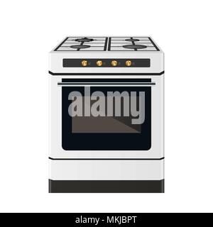 Kitchen gas stove Stock Vector
