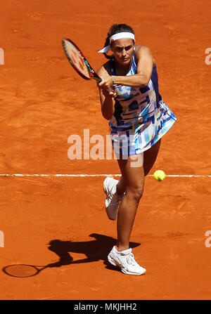 Mutua Madrid Open 2018 of tennis. (Photo: Jose Cuesta/261/Cordon Press). Petra Kvitova (CZE) vs Monica Puig (PUR). Stock Photo