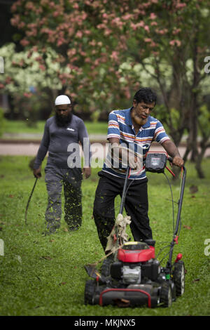 Dhaka, Bangladesh. 8th May, 2018. DHAKA, BANGLADESH - MAY 08 : City corporation worker clean park in Dhaka, Banhladesh on May 08, 2018. Credit: Zakir Hossain Chowdhury/ZUMA Wire/Alamy Live News Stock Photo