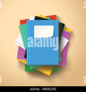 lying books in a stack Stock Vector