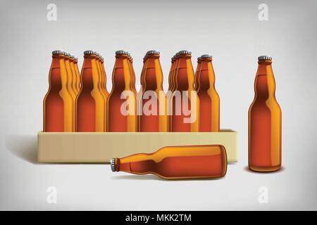 bottle case 4 Stock Vector