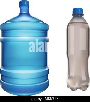 pair water bottles Stock Vector