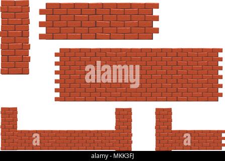 picture of brickwall Stock Vector