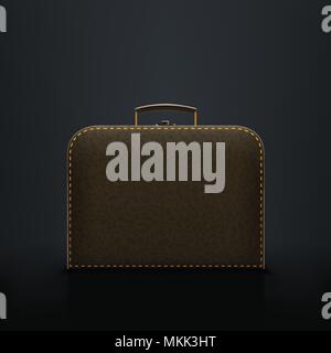 briefcase on black Stock Vector