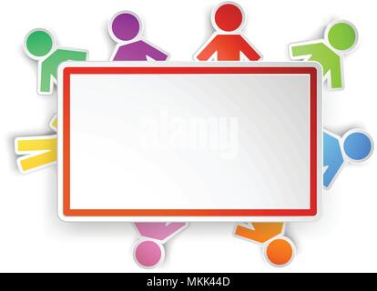 paper people Stock Vector