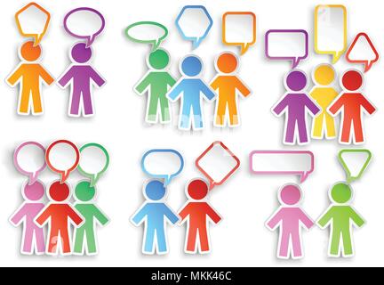 paper people Stock Vector