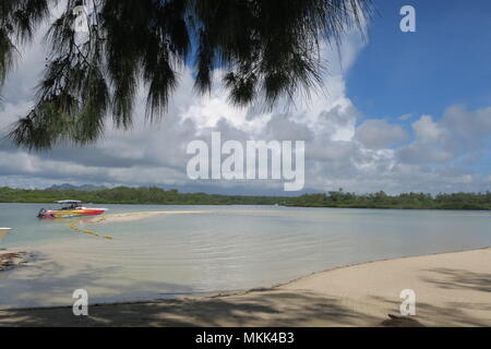 Charming coastline of Indian ocean at Mauritius island. Stock Photo