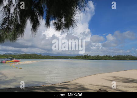 Charming coastline of Indian ocean at Mauritius island. Stock Photo