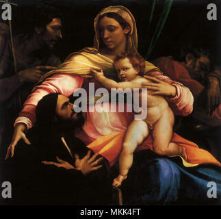 Holy Family with St. John the Baptist Stock Photo