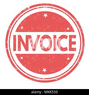 Invoice grunge rubber stamp on white background, vector illustration Stock Vector