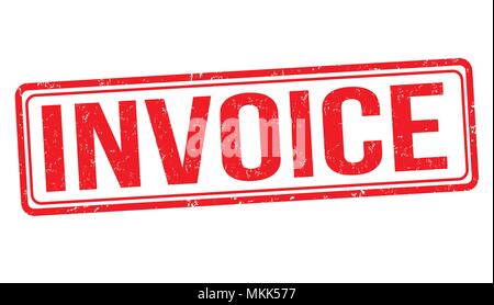 Invoice grunge rubber stamp on white background, vector illustration Stock Vector