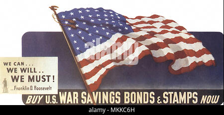 Flag, War Bond Poster Stock Photo