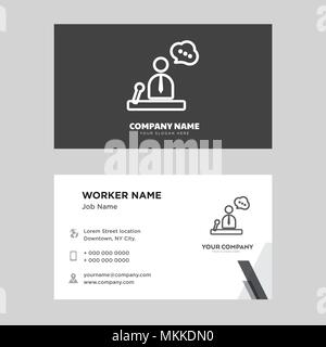 Creative business card design template, Visiting for your company, Modern horizontal identity Card Vector Stock Vector