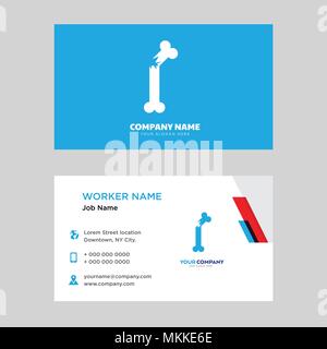 Broken Bone business card design template, Visiting for your company, Modern horizontal identity Card Vector Stock Vector