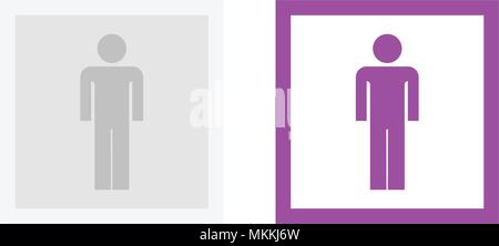 Photo human icon, isolated on white background Stock Vector