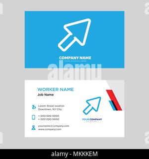Cursor business card design template, Visiting for your company, Modern horizontal identity Card Vector Stock Vector