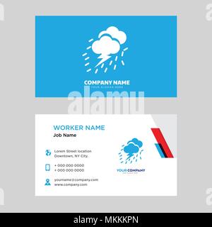 Storm Cloud business card design template, Visiting for your company, Modern horizontal identity Card Vector Stock Vector
