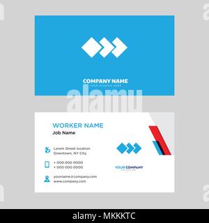 Layers business card design template, Visiting for your company, Modern horizontal identity Card Vector Stock Vector