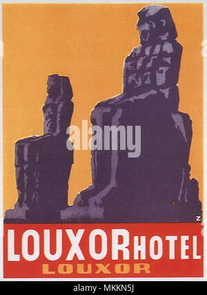 Majestic Hotel - Alexandria / Egypt (Vintage Luggage Label ~1920s)