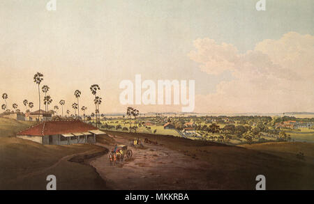 View of Bombay From Mazagaon 1800 Stock Photo