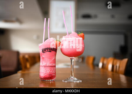A Kopparberg pink ice slush drink Stock Photo