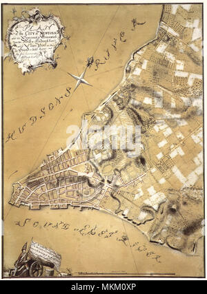 Plan of New York City. 1766 Stock Photo