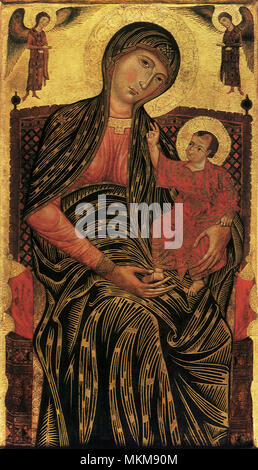 Madonna and Child Enthroned with Two Angels 1440 by Filippo Lippi Stock ...
