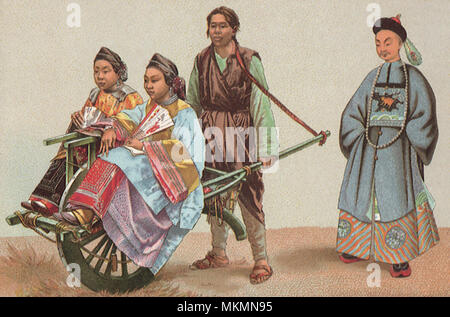 Peasant Wheeling Women Stock Photo