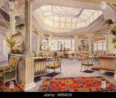 Luxury Liner Tea Room Stock Photo