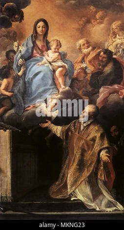 The Madonna Appearing to Saint Philip Neri Stock Photo