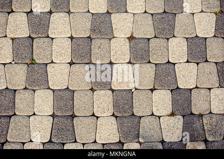 Fragment of stone pavement cobble-stones texture as a background Stock Photo