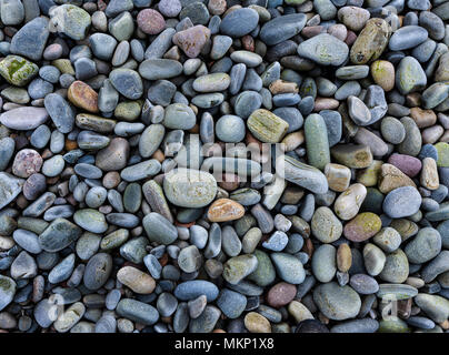 Close  up of pebbles on the  beach at Ardmair Bay in North West Scotland Stock Photo