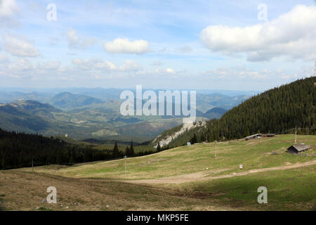 Nature, mountains, and forests in Bucovina, Romania Stock Photo