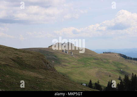 Nature, mountains, and forests in Bucovina, Romania Stock Photo