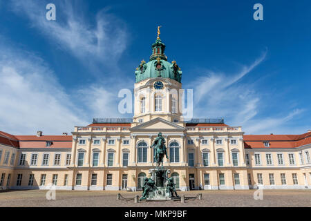 Facade of Schloss Charlottenburg palace in Berlin, Germany - Europe Stock Photo