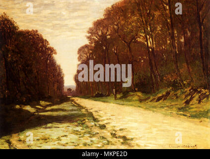 クロード・モネ、Road in the Forest of Fontainebl Road in the Forest of Fontainebleau Stock Photo - Alamy