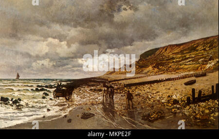 クロード・モネ、La Pointe de la Heve at Low Tide La Pointe de la Hève at Low Tide by Claude Monet at The
