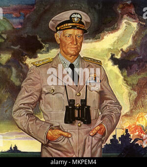 Admiral Chester William Nimitz Stock Photo
