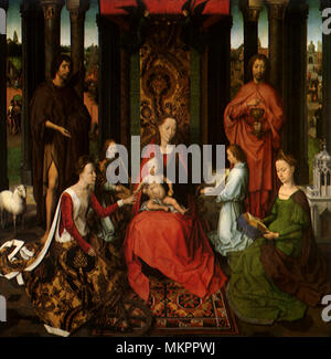 Altarpiece of the Virgin with Saints and Angels Stock Photo