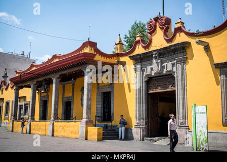 Casa Municipal, also referred to La Casa de Cortés or House of Cortes, Coyoacan, Mexico City, Mexico Stock Photo