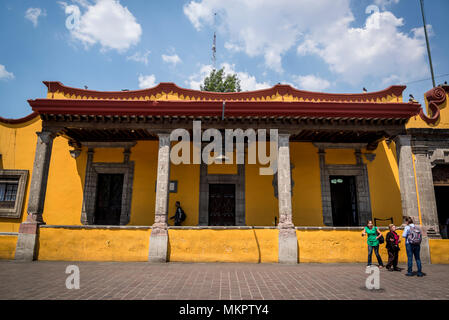 Casa Municipal, also referred to La Casa de Cortés or House of Cortes, Coyoacan, Mexico City, Mexico Stock Photo