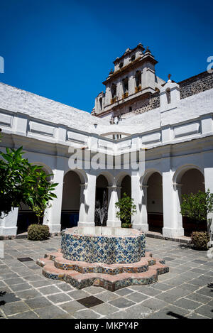 Courtyard, Ex-Convento del Carmen, a former monastery converted to museum, San Ángel, Mexico City, Mexico Stock Photo