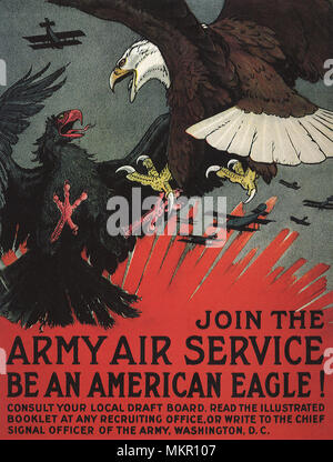 Join the Army Air Service poster from WWI, circa 1917 - USA Stock Photo ...