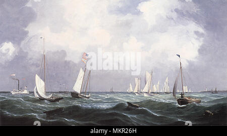 The New York Yacht Club Regatta, June 7th, 1860, the second-class sloop ...