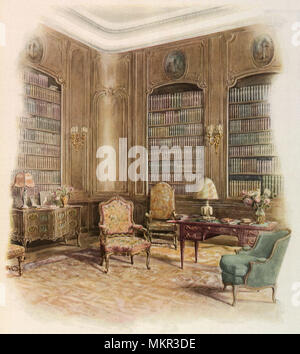 Luxurious Library Interior Stock Photo