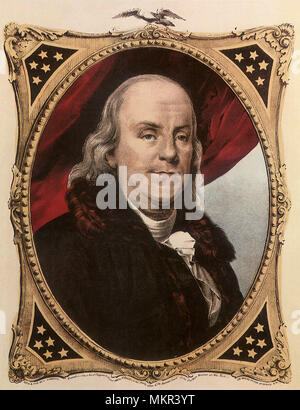 Benjamin Franklin, the Statesman and Philosopher 1847 Stock Photo