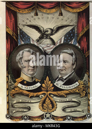 Grand, National, Whig Banner 1848 Stock Photo