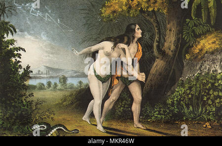 Adam and Eve Driven out of Paradise Stock Photo