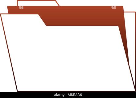 Folder with documents orange lines Stock Vector