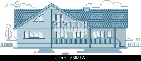 Vector set of urban and suburban houses Stock Vector